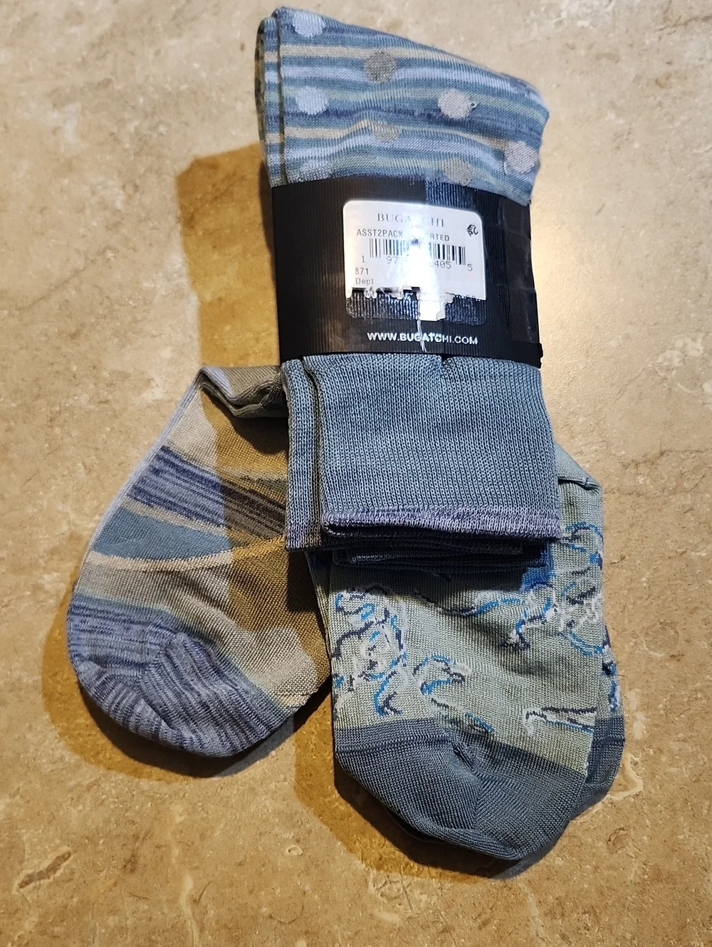 Bugatchi Italian Mid-Calf Dress Socks - 2 Pack